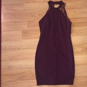 Lulus maroon/purple lace back dress